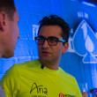 Antonio Esfandiari chatting with friends before One Drop kicked off