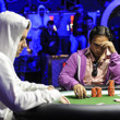 Paul Lieu, facing an all in bet from Blair Hinkle, ultimately folds