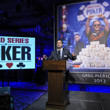 Jack Effel addressing the players in the Main Event