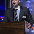 Jack Effel addressing the players in the Main Event