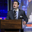 Jack Effel addressing the players in the Main Event