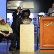 Jack Effel reveals a bust of ten-time WSOP bracelet winner Doyle Brunson