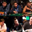 Six of the eight $50,000 Poker Players' Championship finalist.