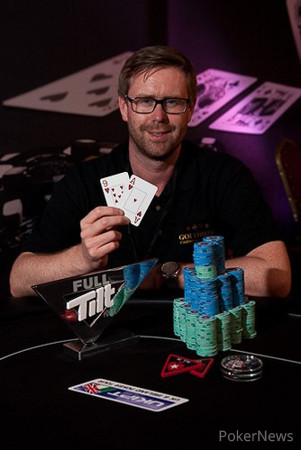 Diarmaid Kennedy won Event #1 €135+€15 Galway Cup at the Full Tilt Poker Galway Festival. Photo courtesy of FTP Blog.