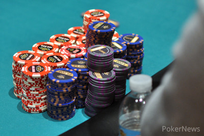 Blair Hinkle's chip-leading stack