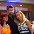 Gerard Piqué poses with some fans upon his elimination on Day 2 of EPT Barcelona