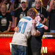 Ryan Riess & Jay Farber hug at the conclusion of their heads up battle.