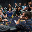 Andreas Kynsveen - black & white stripped shirt bubbles the 2014 PCA Main Event