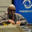 Leon Morford stacks newly-won chips.