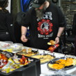 Geno Pingel enjoys the food spread at MSPT Ho-Chunk Gaming.