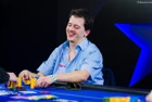Anthony Ghamrawi slides his stack forward for the dealer to count