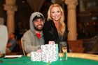 Carlos Alvarado - Winner of Event 1 at the Borgata Spring Poker Open, celebrating with his girlfriend Mary