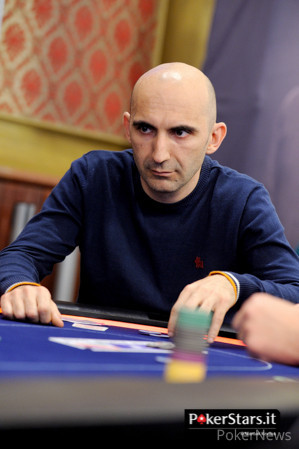 Marcello Miniucchi is the current chip leader in the €770 IPT Sanremo Main Event. Picture courtesy of PokerStars.