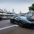 Lamborghini parked in front of the Marina