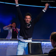 Antonio Buonanno throws his arms up in the air after winning the 2014 PokerStars and Monte-Carlo® Casino EPT Grand Final