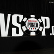 WSOP.com sign lights up the Pavilion Room stage