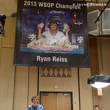 Ryan Riess at his banner unveiling