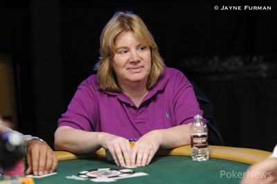 Kathy Liebert is well under the starting stack.