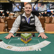 Dealer Paul Ciaramitaro awaits players in Event #51: $1,500 No-Limit Hold'em Monster Stack