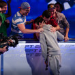 Andre Lettau gettting congratulated by his friends on winning EPT Barcelona