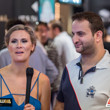 Sarah Herring talks to Van Marcus after he is inducted into the Australian Poker Hall of Fame.