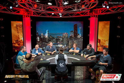 The 2015 Aussie Millions Main Event final table.