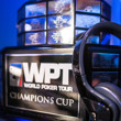 WPT Trophy and Monster Headphones