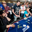 Anastasios Vrakas (baseball cap) bubbles the 2015 EPT Barcelona Main