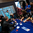 Wilfried Harig (blue shirt) bubbles the 2015 EPT Barcelona €10,000 High Roller