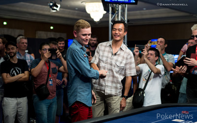 John Juanda & Steve Warburton shake hands after the final hand