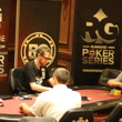 Thaddeus Wolff (left) and Brandon Fish play heads up.