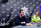 Ivan Banic (left) cannot control his laughter as play goes heads-up with Yehuda Cohen (right)