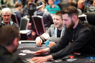 Arturs Scerbaks leads in the Main Event