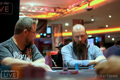 Tomas Fara (right) earlier on Day 3. The Czech player will be heading for Las Vegas "If I win it!"