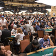Players pack the Amazon Room Day 1B Main Event