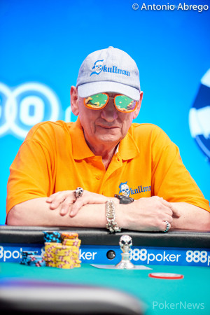 Gerald 'Skullman' David on the feature table earlier today