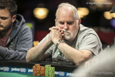 'Captain' Tom Franklin pictured during the $600 PLO Deepstack event
