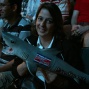 Patricia Underwood de Brenes, wife of Humberto, loyally watches over his shark