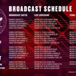 2020 WCOOP Broadcast Schedule