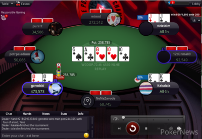 Poker quads on board batten