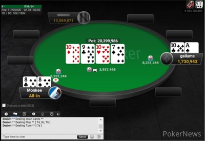 "Monkee" Eliminated in 3rd Place ($6,750)