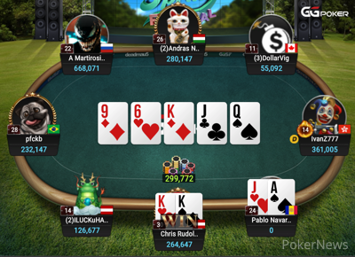 Rudolph Gets Big Chip Up Blind on Blind