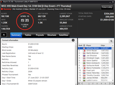 Registration Closed in WCC #05 Main Event