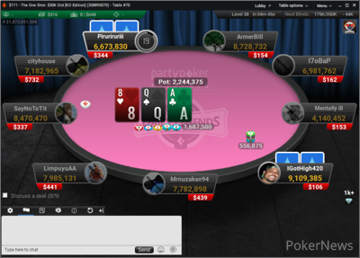 The One Shot is at Final Table