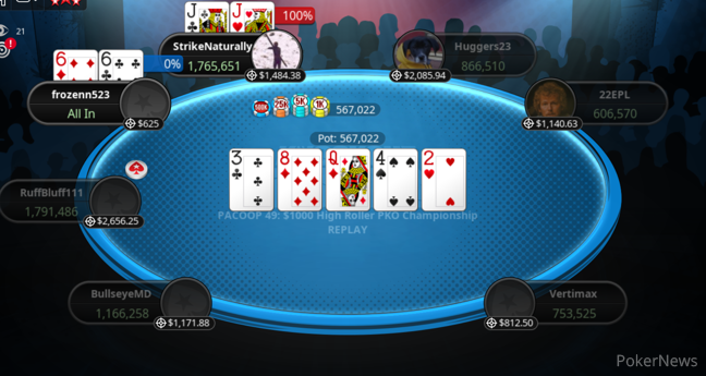 "frozenn523" Eliminated in 7th Place ($2,884)