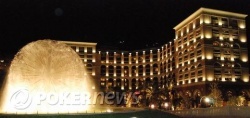 The Monte Carlo Bay Hotel & Resort at night