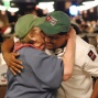 Lona Rubenstein hugs Victor Ramdin