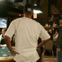Phil Ivey and Daniel Negreanu watch the end of the NBA Finals game 3