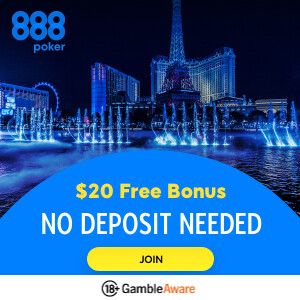 [com] 888poker 20 free welcome offer 300x300 (version 1) May 27 - July 31