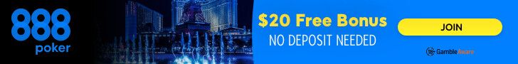 [com] 888poker 20 free welcome offer 728x90 (version 1) May 27 - July 31